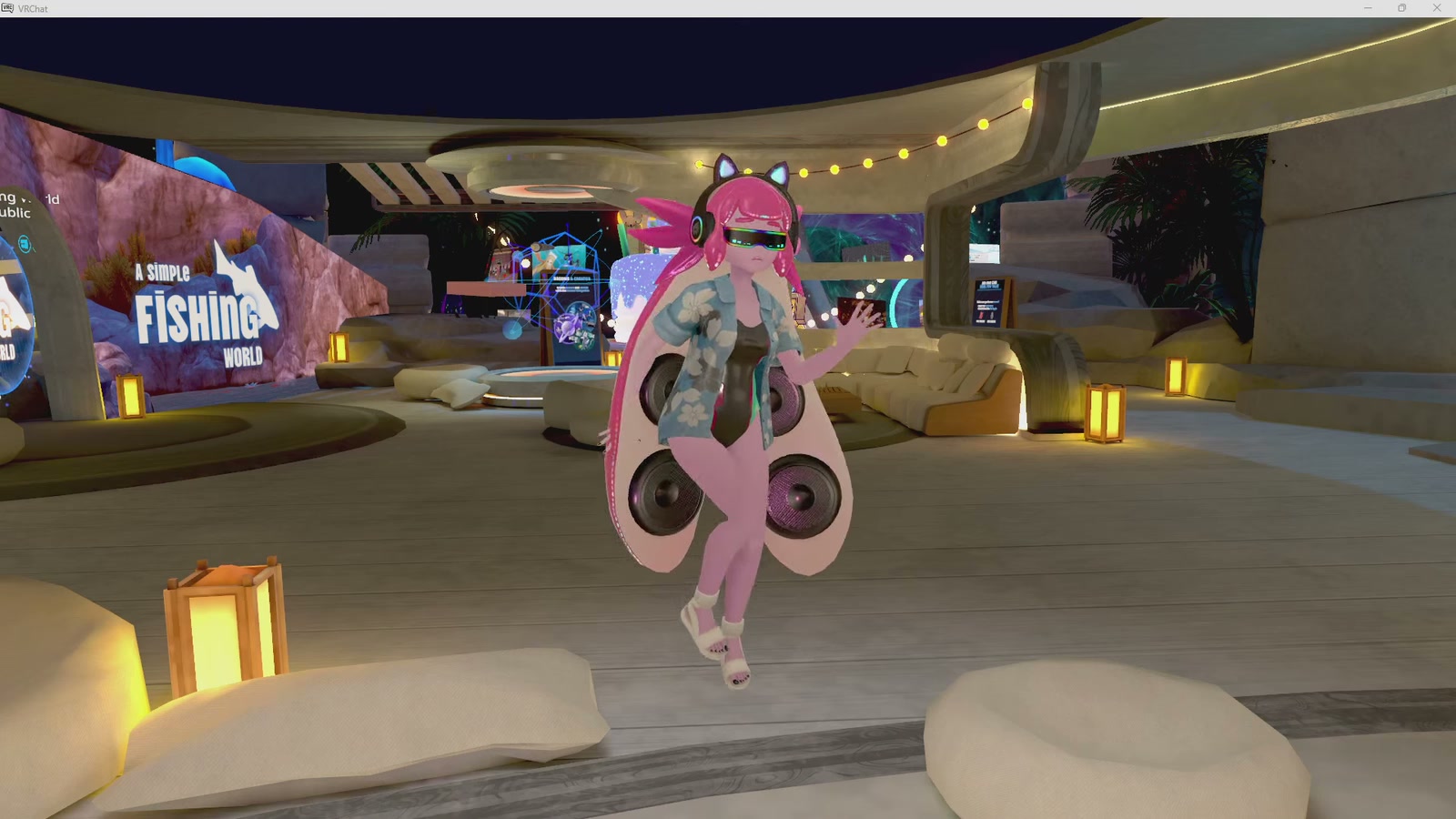 VRChat 아바타 연동 화면